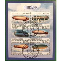 Мозамбик 2013. Дирижабли. Малый лист