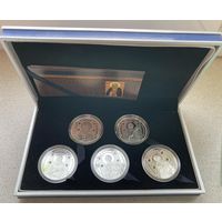 Комплект серебряных монет "Православные святые"