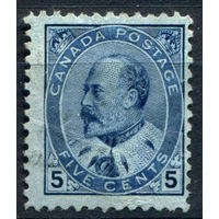 Британские колонии - Канада - 1903/12г. - король Эдуард VII, 5 с - 1 марка - гашёная [Mi 79]. #3-WB-80-A-1