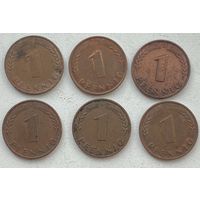 Германия 1 пфенниг 1950 г. D. Цена за 1 шт.