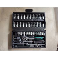Набор инструментов 1/4", 46 предметов, новый.