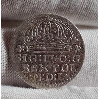 Грош коронный 1610 года Сигизмунд III Речь Посполитая, м.д. Краков НЕЧАСТЫЙ, СОХРАН!