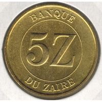 Заир 5 заиров, 1987 UNC