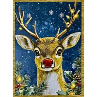 Открытка новогодняя чистая 10х15 см.