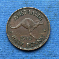 Австралия 1/2 пенни 1943