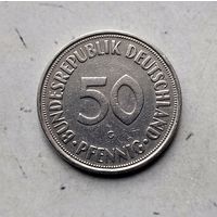 50 пфеннигов 1950(G) года ФРГ. Федеративная Республика.