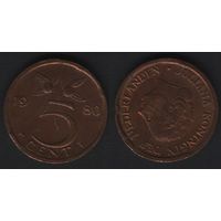 Нидерланды km181 5 центов 1980 год (_4