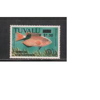 Тувалу-1996(Мих.747) , ** ,  Морская фауна, Рыбы, Надп.(одиночка)