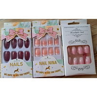 Накладные ногти, новые, 3 упаковки