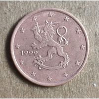 Финляндия 5 евроцентов, 1999 г., KM# 100