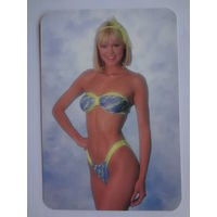 Календарик 1990 г. В желто-сером.