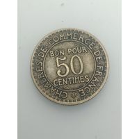 Франция  50  сантимов 1926 года .