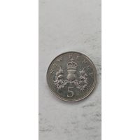 Великобритания 5 новых пенсов 1980