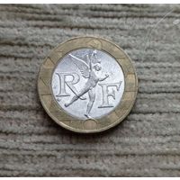 Werty71 Франция 10 Франков 1990 биметалл Ангел Дух Свободы