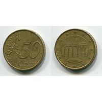 Германия. 50 евроцентов (2002, буква J)