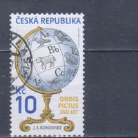 [224] Чехия 2008. Наука.Культура.Образование.Глобус.Алф авит. Одиночный выпуск.Гашеная марка.