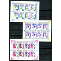 Россия - 1992г. - Зимние Олимпийские игры - полная серия, MNH [Mi 220-222] - 3 малых листа