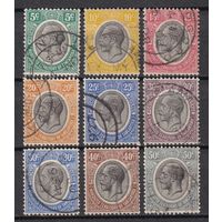 219.BrK. Великобритания. Колонии.  Британская подмандатная территория Танганьика. Георг V. Стандарт. 1927/31 гг. Mi.##82-90.