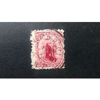 Новая Зеландия \199вк\ 1901 стандарт   зуб11.  штемпель INVERCARGILL