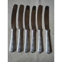 Нож столовый СССР, комплект 6 шт. См. описание.
