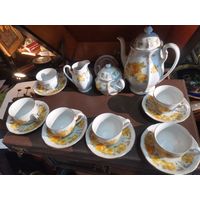 Кофейный сервиз чайная жёлтая роза