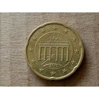 Германия 20 евроцентов, 2017"D". (-U-обм)