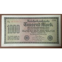 Банкнота 1000 марок 1922 год. Веймарская республика
