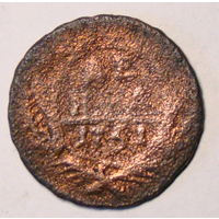 Денга 1751 , у орла в лапе три скипетра