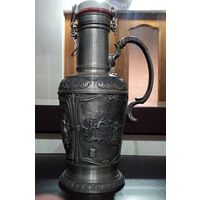Кувшин -бутылка с пробкой,Оловянный Германия..