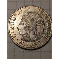 50 сентаво Мексика  1969 год