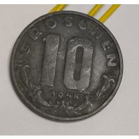 Австрия 10 грошей, 1948