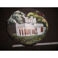 Ваза стеклянная,авторская работа,живопись,5 лет Молодеченскому ДК.С рубля.