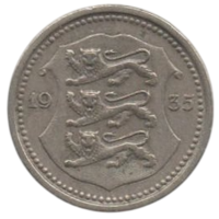 Эстонская Республика /I Республика/. 20 сентов 1935.