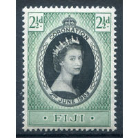Британские колонии - Фиджи - 1953г. - коронация королевы Елизаветы II - 1 марка - полная серия, MNH [Mi 122]. #2-Bc-D-KS-3