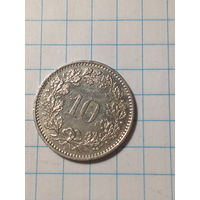 10 раппенов Швейцария 1990 год