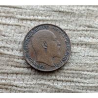 Werty71 Великобритания 1 фартинг 1909 Эдвард Эдуард 7