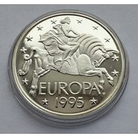 Бельгия 1995. Europa euro-ecu. Серебро 22,85 гр. Proof. Сертификат.