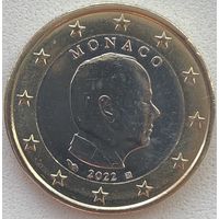 Монако 1 евро 2022 г.