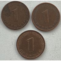 Германия 1 пфенниг 1974 г. F. Цена за 1 шт.