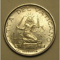 Ватикан, 5 Лир 1962 JUSTITIA, не частая монета !