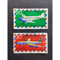 Германия 1969. 50-летие немецкой авиапочты. Полная серия