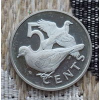 Британские Виргинские острова 5 центов 1973 года, UNC.