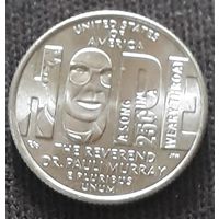 25 центов (квотер) 2024 D Паули Мюррей Американские женщины
