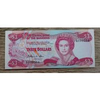 Werty71 Багамские острова Багамы 3 доллара 1974 UNC банкнота