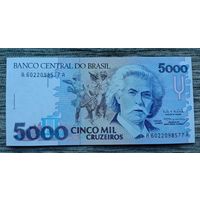 Werty71 Бразилия 5000 крузейро 1990 - 1993 UNC банкнота