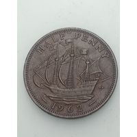 Великобритания 1/2 пенни 1962 года .