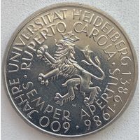 Германия 5 марка 1986 г. 600 лет Гейдельбергскому университету