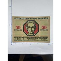 Нодгельд 50 пфеннигов Веймар. Веймарская республика - 0202