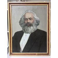 Портрет Карл Маркс холст масло ссср с рубля