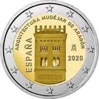 Испания 2 евро, 2020 ЮНЕСКО - Архитектура мудехар в Арагоне UNC